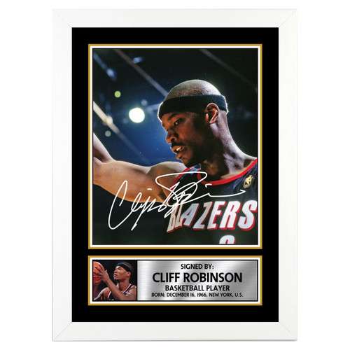 Clifford Robinson Basketball Player printed autograph poster print