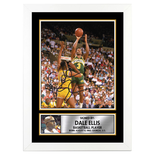 Dale Ellis Basketball Player printed autograph poster print