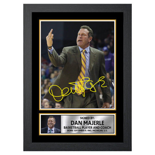 Dan Majerle 2 Basketball Player printed autograph poster print