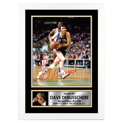 Dave DeBusschere Basketball Player printed autograph poster print