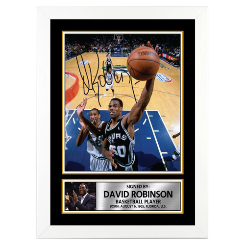 David Robinson Basketball Player printed autograph poster print
