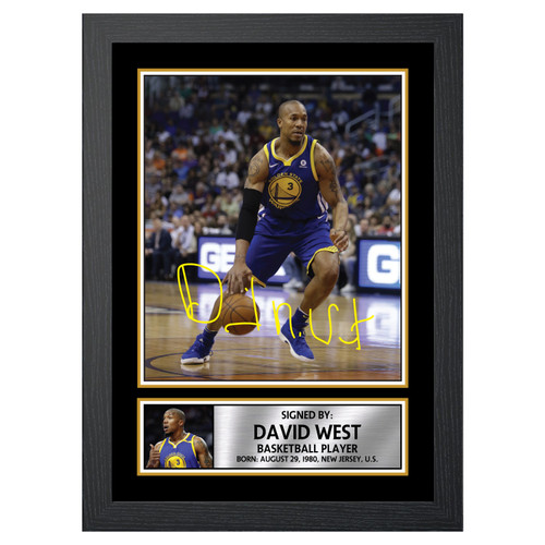 David West 2 Basketball Player printed autograph poster print