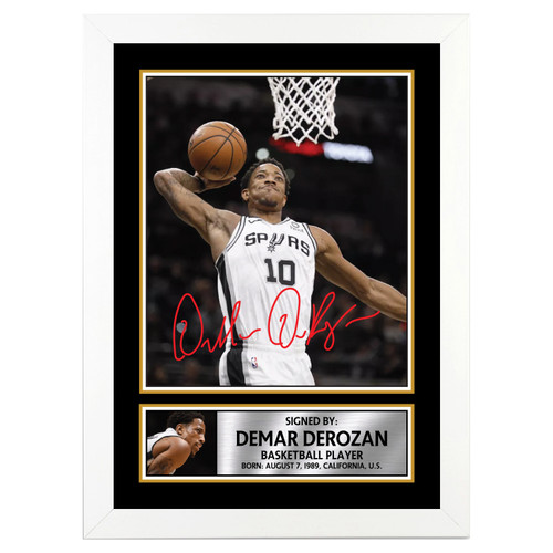 DeMar DeRozan Basketball Player printed autograph poster print