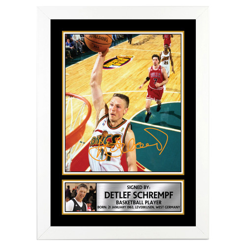 Detlef Schremp Basketball Player printed autograph poster print