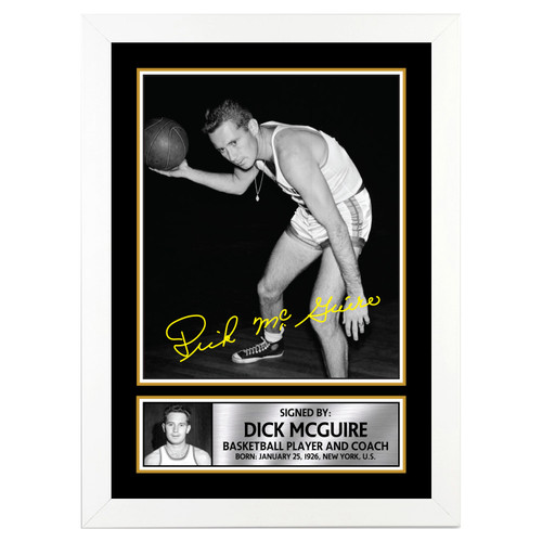 Dick McGuire Basketball Player printed autograph poster print