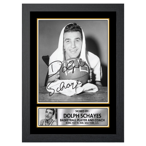 Dolph Schayes 2 Basketball Player printed autograph poster print