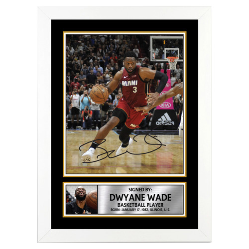 Dwyane Wade Basketball Player printed autograph poster print