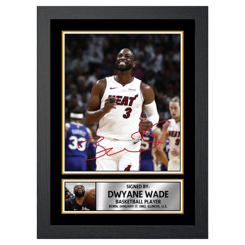 Dwyane Wade 2 Basketball Player printed autograph poster print