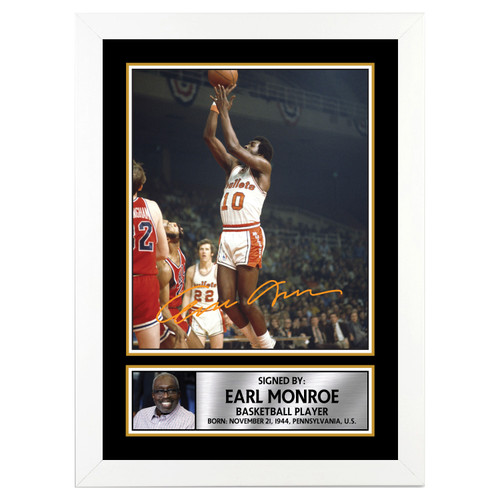 Earl Monroe Basketball Player printed autograph poster print