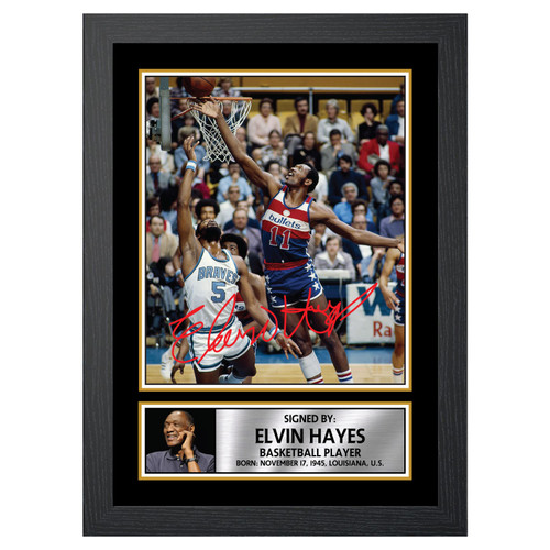 Elvin Hayes Basketball Player printed autograph poster print