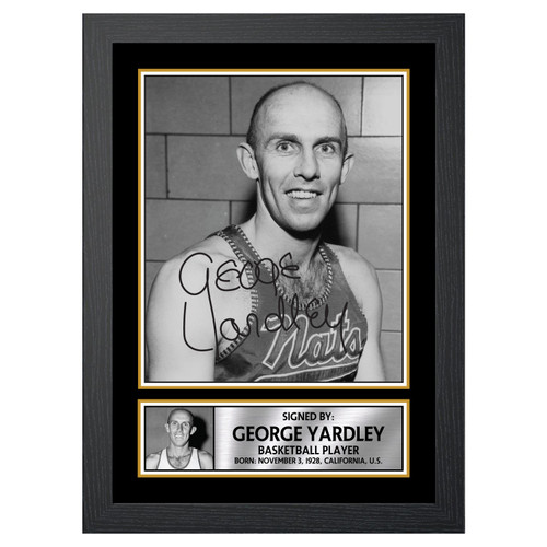 George Yardley 2 Basketball Player printed autograph poster print
