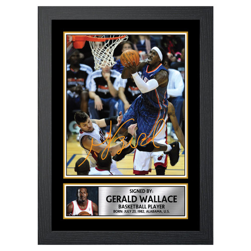 Gerald Wallace 2 Basketball Player printed autograph poster print
