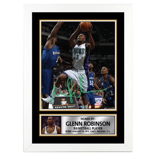 Glenn Robinson Basketball Player printed autograph poster print