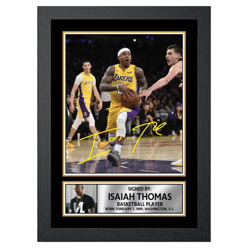 Isaiah Thomas 2 Basketball Player printed autograph poster print