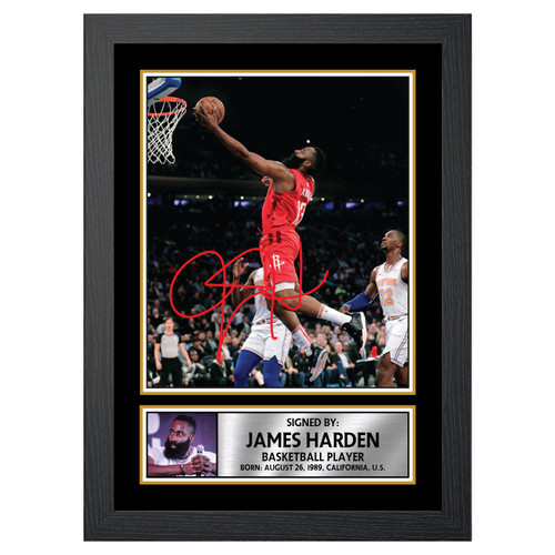 James Harden Basketball Player printed autograph poster print