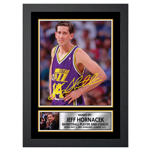 Jeff Hornacek 2 Basketball Player printed autograph poster print