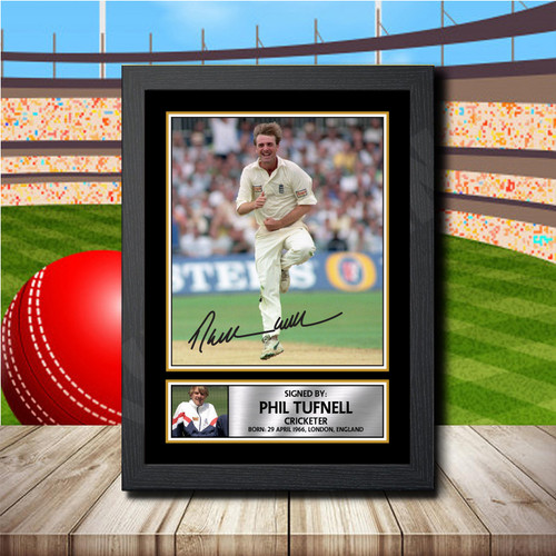 Phil Tufnell printed autograph poster print