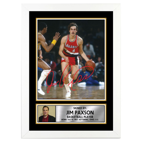 Jim Paxson Basketball Player printed autograph poster print