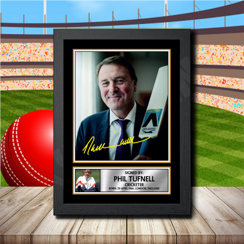 Phil Tufnell printed autograph poster print
