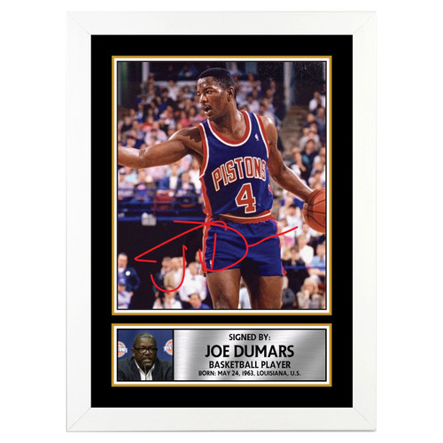 Joe Dumars Basketball Player printed autograph poster print