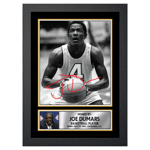 Joe Dumars 2 Basketball Player printed autograph poster print