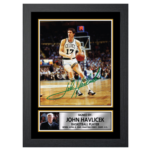 John Havlicek Basketball Player printed autograph poster print