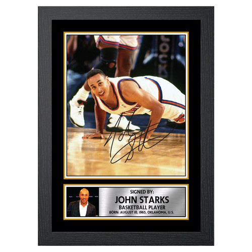 John Starks 2 Basketball Player printed autograph poster print