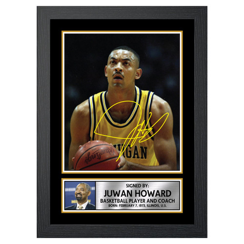 Juwan Howard Basketball Player printed autograph poster print