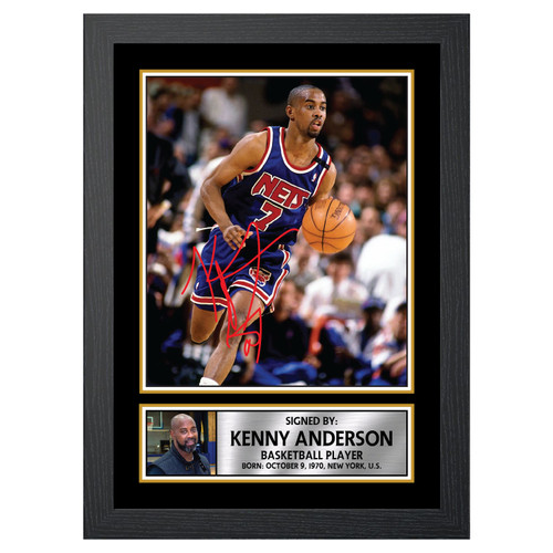 Kenny Anderson 2 Basketball Player printed autograph poster print