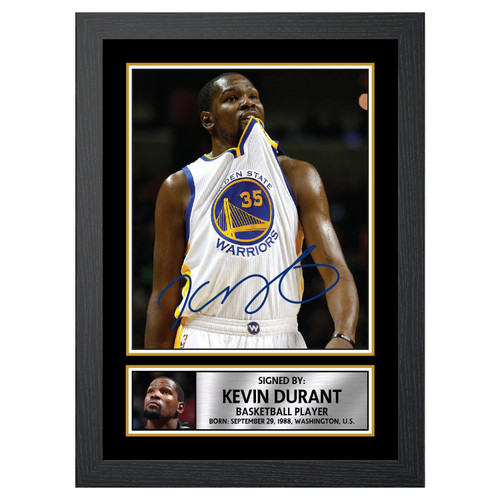 Kevin Durant 2 Basketball Player printed autograph poster print