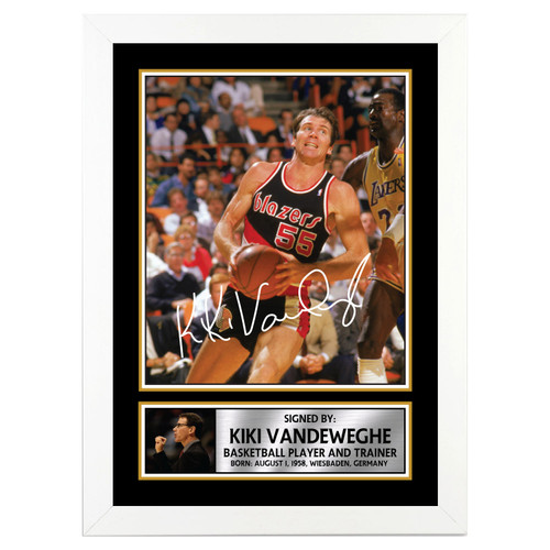 Kiki Vandeweghe Basketball Player printed autograph poster print