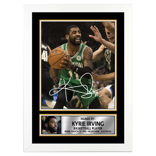 Kyrie Irving Basketball Player printed autograph poster print