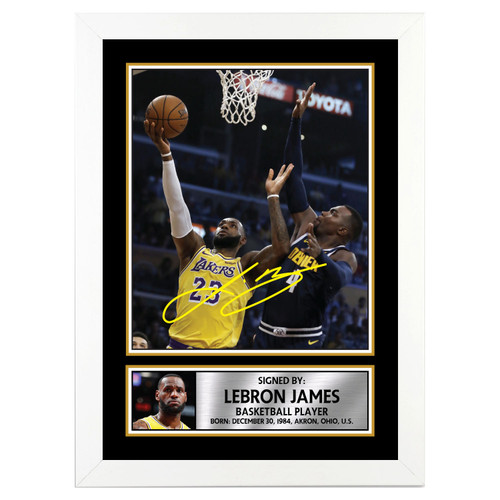 Lebron James Basketball Player printed autograph poster print