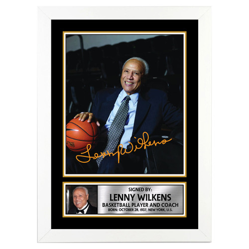 Lenny Wilkens Basketball Player printed autograph poster print