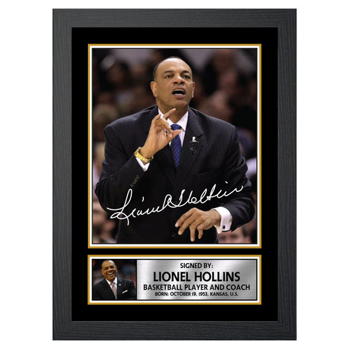 Lionel Hollins Basketball Player printed autograph poster print