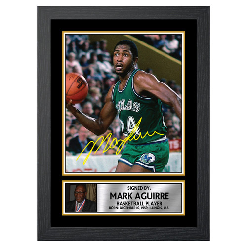 Mark Aguirre Basketball Player printed autograph poster print