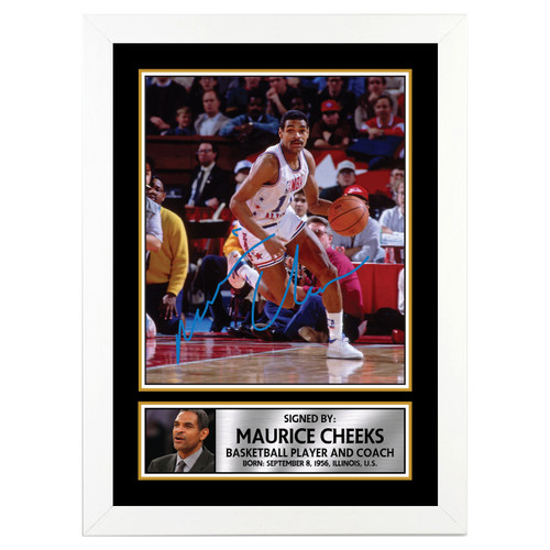 Maurice Cheeks Basketball Player printed autograph poster print
