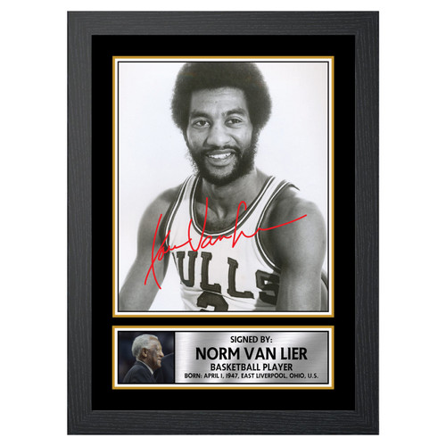 Norm Van Lier Basketball Player printed autograph poster print