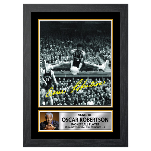 Oscar Robertson Basketball Player printed autograph poster print