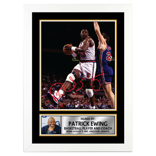 Patrick Ewing Basketball Player printed autograph poster print