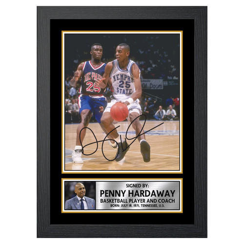 Penny Hardaway Basketball Player printed autograph poster print