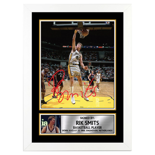 Rik Smits Basketball Player printed autograph poster print
