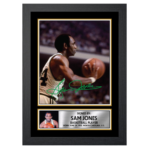 Sam Jones Basketball Player printed autograph poster print