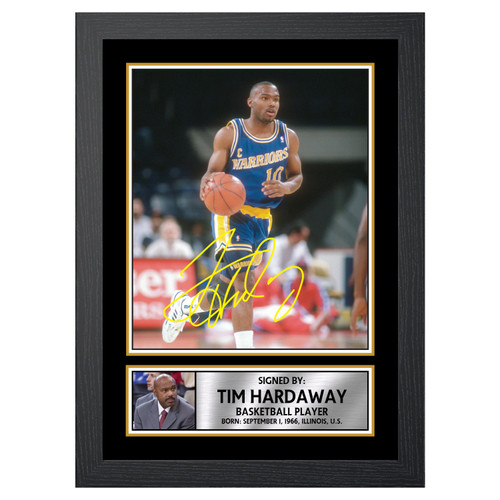 Tim Hardaway Basketball Player printed autograph poster print