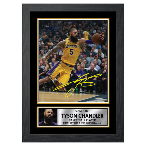 Tyson Chandler Basketball Player printed autograph poster print