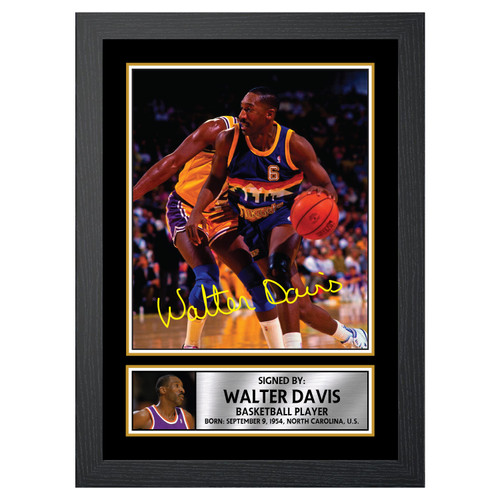Walter Davis Basketball Player printed autograph poster print