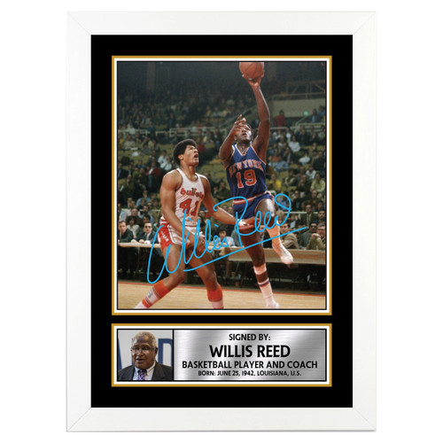 Willis Reed Basketball Player printed autograph poster print