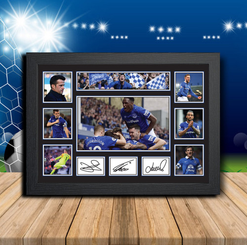 Everton Players pickford walcot baines Team Player printed autograph poster print