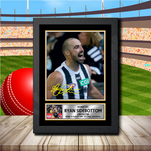 Sidebottom Signature printed autograph poster print