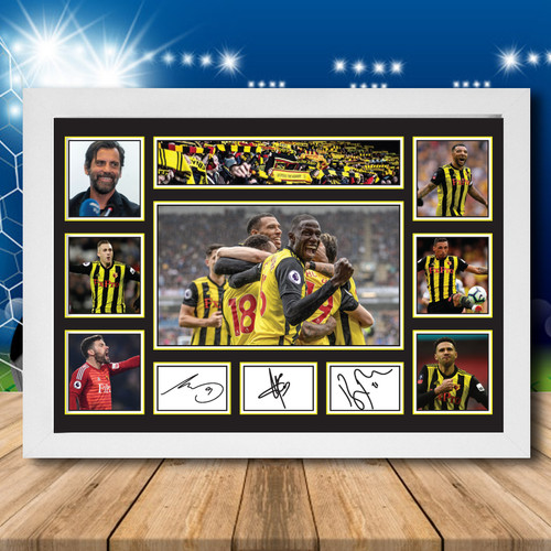 Watford Team Player printed autograph poster print